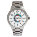 Unisex Accolade Silver-Tone Bracelet Watch W/ White Dial